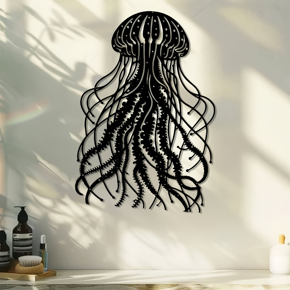 Art Craft Jellyfish - CIFBUY 금속 벽 예술 해파리 조각품
