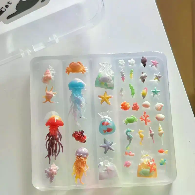 Art Craft Jellyfish - 3D 오션 시리즈 실리콘 해파리 불가사리