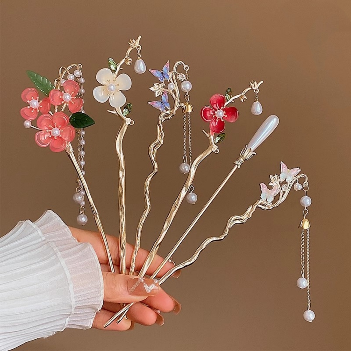 Art Craft Shop - 2025 여성을위한 새로운 꽃 머리핀 우아한
