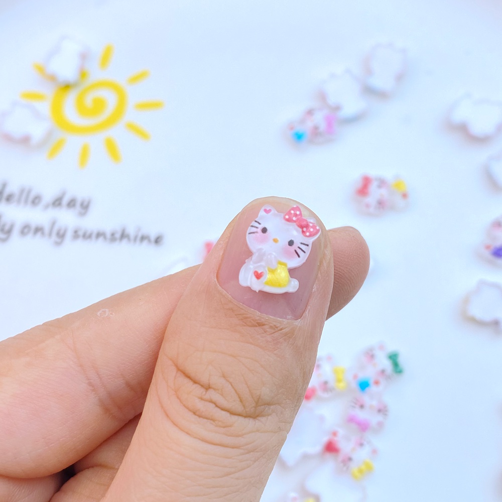 수지 반짝이 미니 컬러 만화 고양이 머리 네일 아트,  - Art Craft Cat 리뷰 및 가격