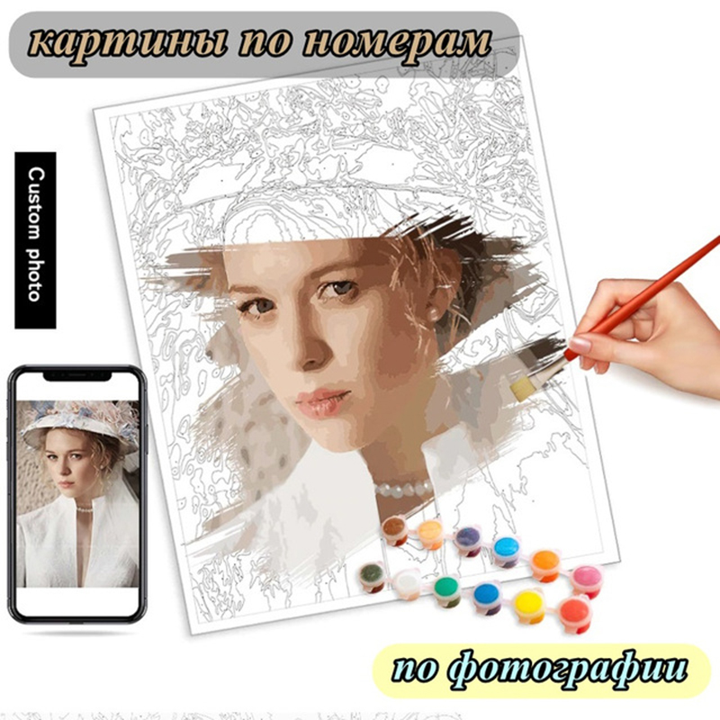 숫자로 사진 사용자 정의 그림 아크릴 페인트 세공 벽  - Art And Craft Photos 리뷰 및 가격