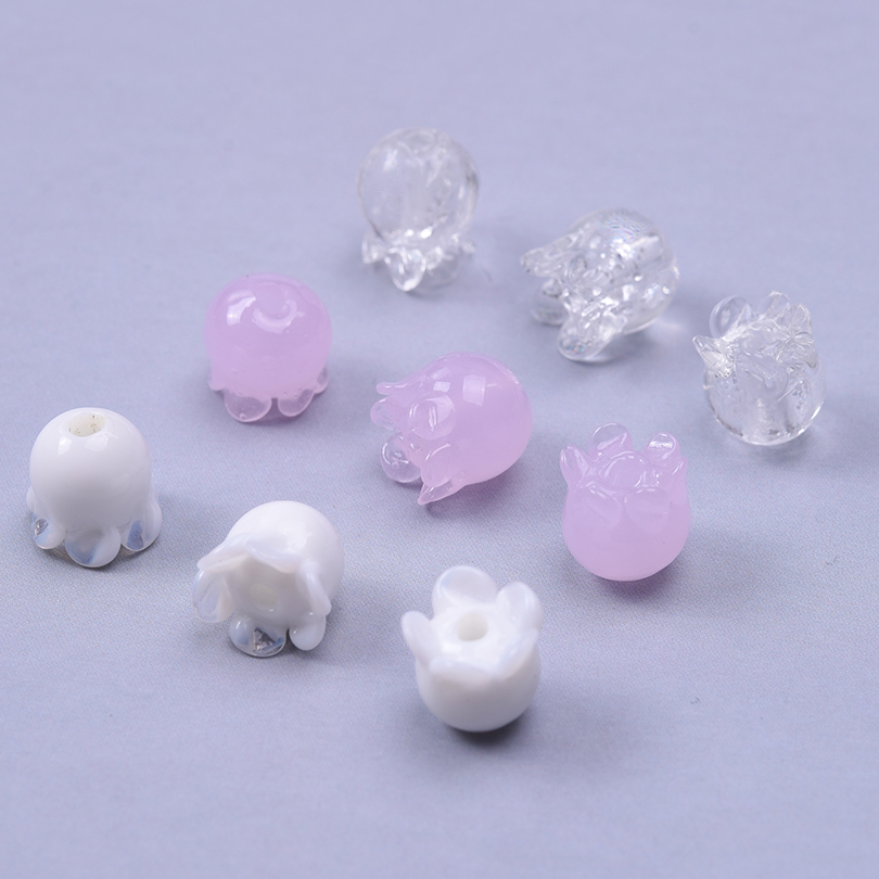 10pcs 수제 유리 해파리 비즈 귀걸이 팔찌 액세서리 - Art Craft Jellyfish 리뷰 및 가격