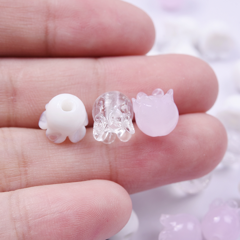 10pcs 수제 유리 해파리 비즈 귀걸이 팔찌 액세서리 - Art Craft Jellyfish 리뷰 및 가격