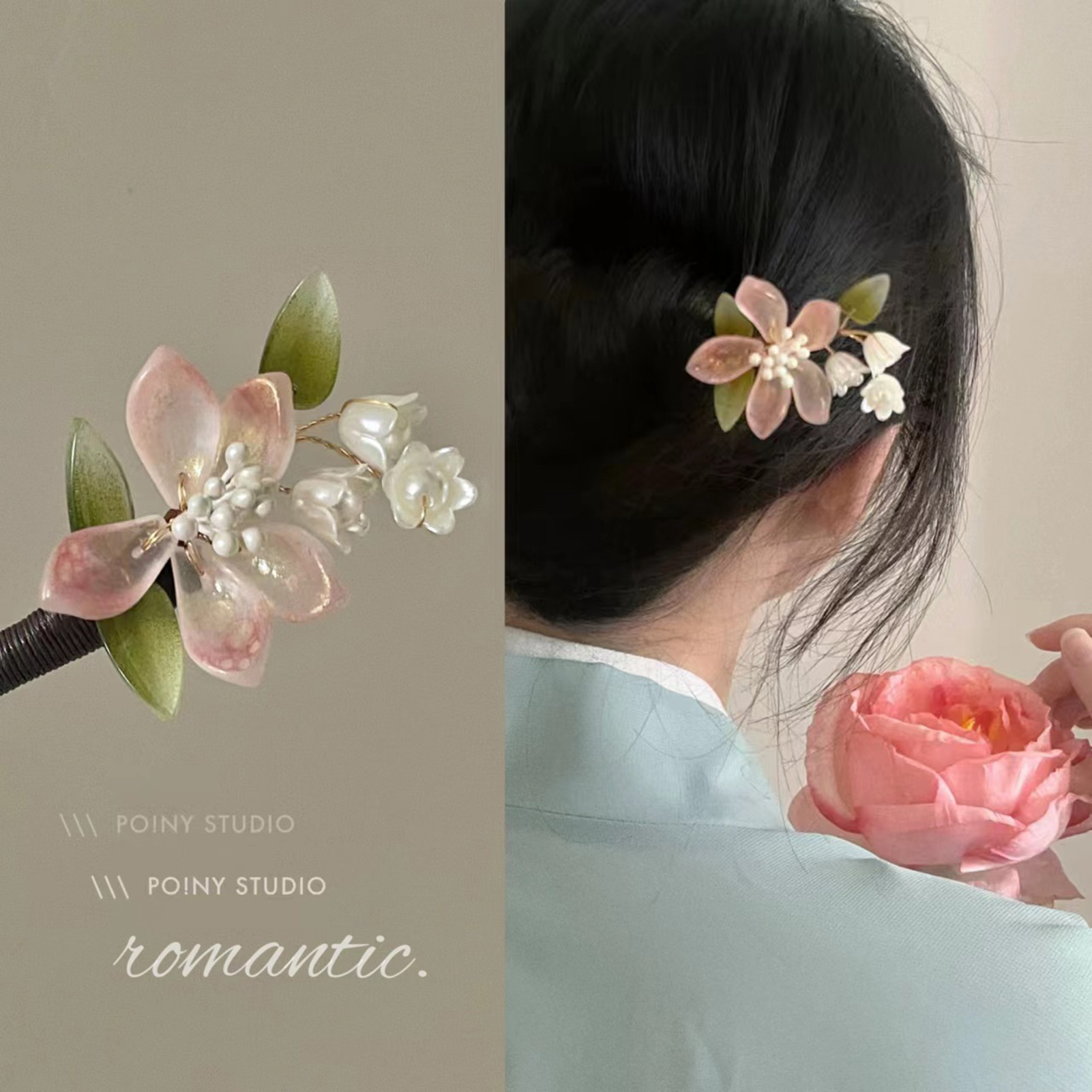 중국 스타일 꽃 태슬 머리핀 빈티지 나무 꽃 진주 헤어 - Art Craft Shop 리뷰 및 가격