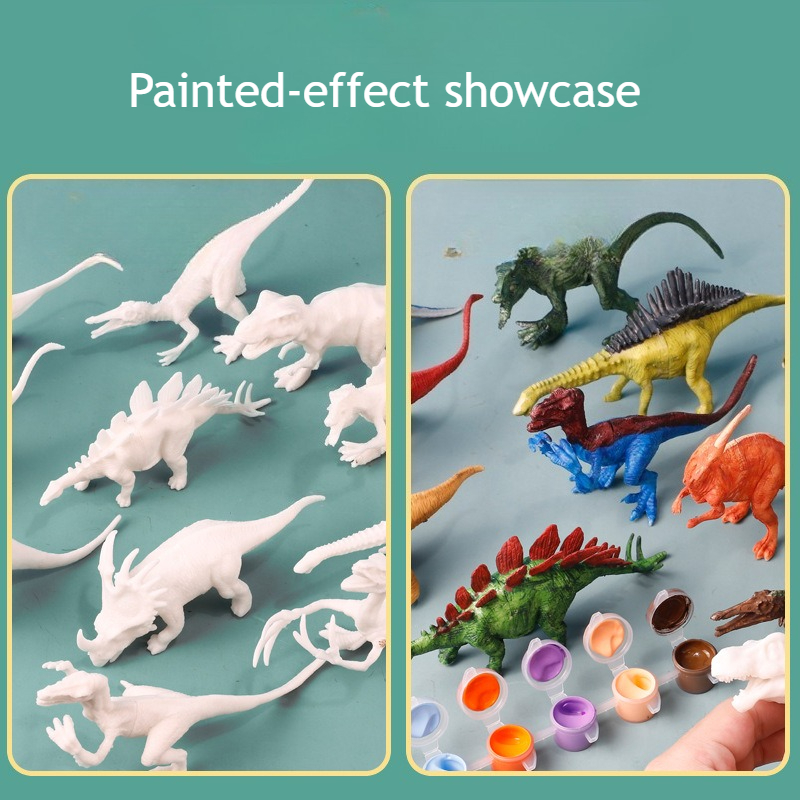 나만의 공룡 페인트 키트 8개의 흰색 모델과 페인트 포 - Art Craft Dinosaurs 리뷰 및 가격