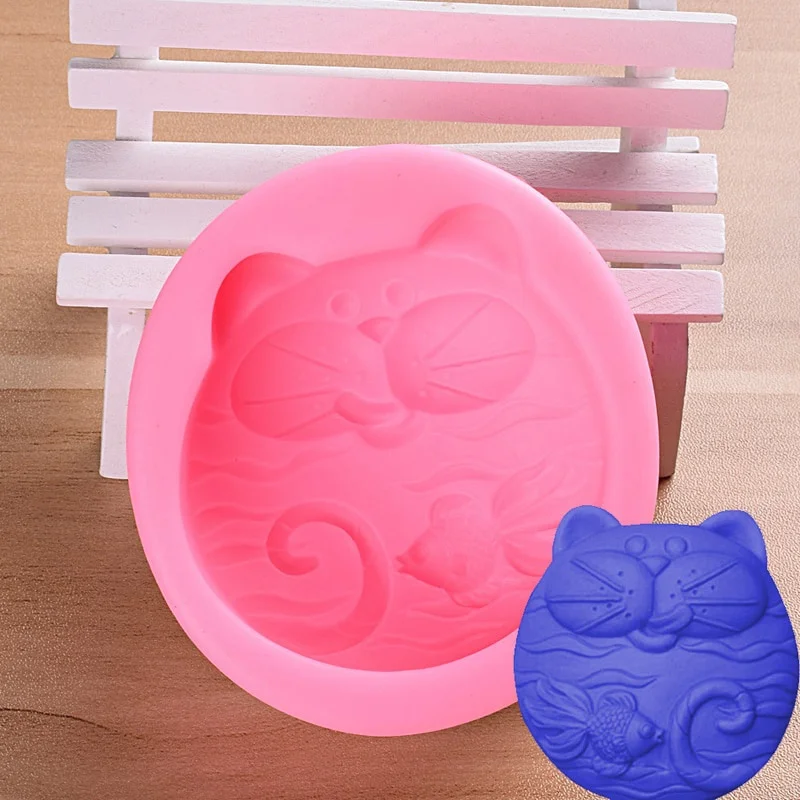 1PC 비 스틱 실리콘 몰드 3D 비누 DIY 새 고양 - Art Craft Cat 리뷰 및 가격