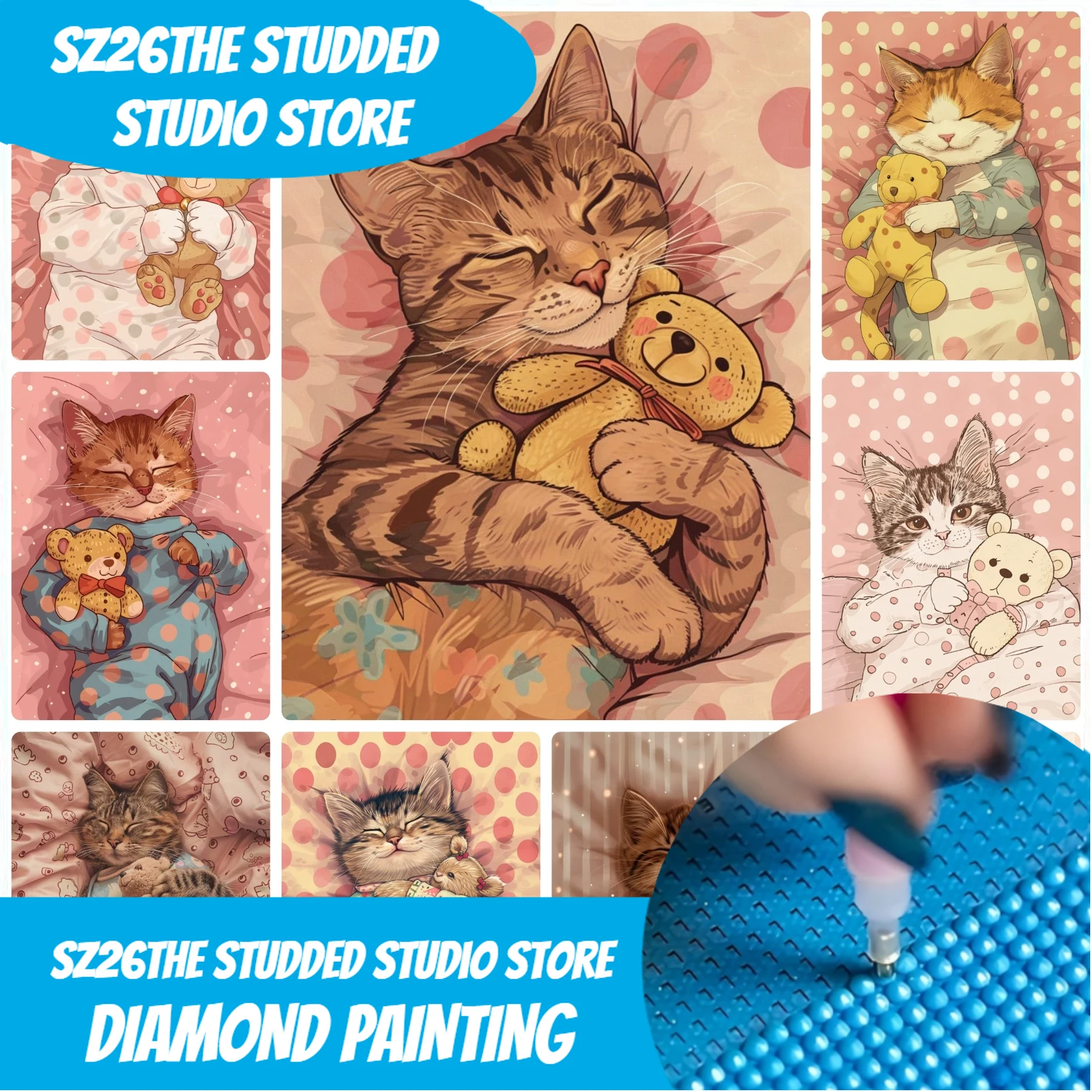 Sz26 귀엽고 사랑스러운 고양이 DIY 다이아몬드 페 - Art Craft Cat 리뷰 및 가격