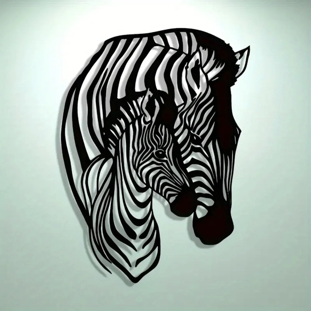 브랜드 제브라 가족 금속 벽 예술 미니멀리스트 철 공예 - Art Craft Zebra 리뷰 및 가격