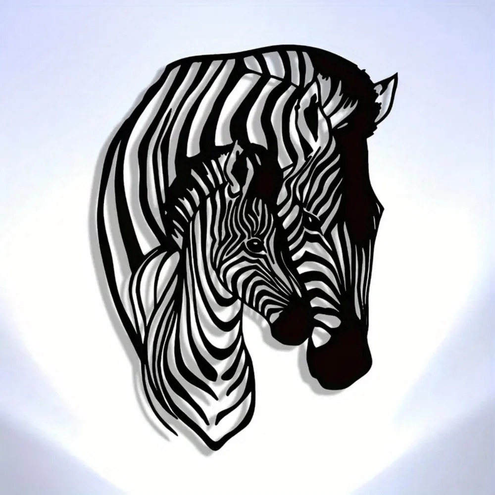 브랜드 제브라 가족 금속 벽 예술 미니멀리스트 철 공예 - Art Craft Zebra 리뷰 및 가격
