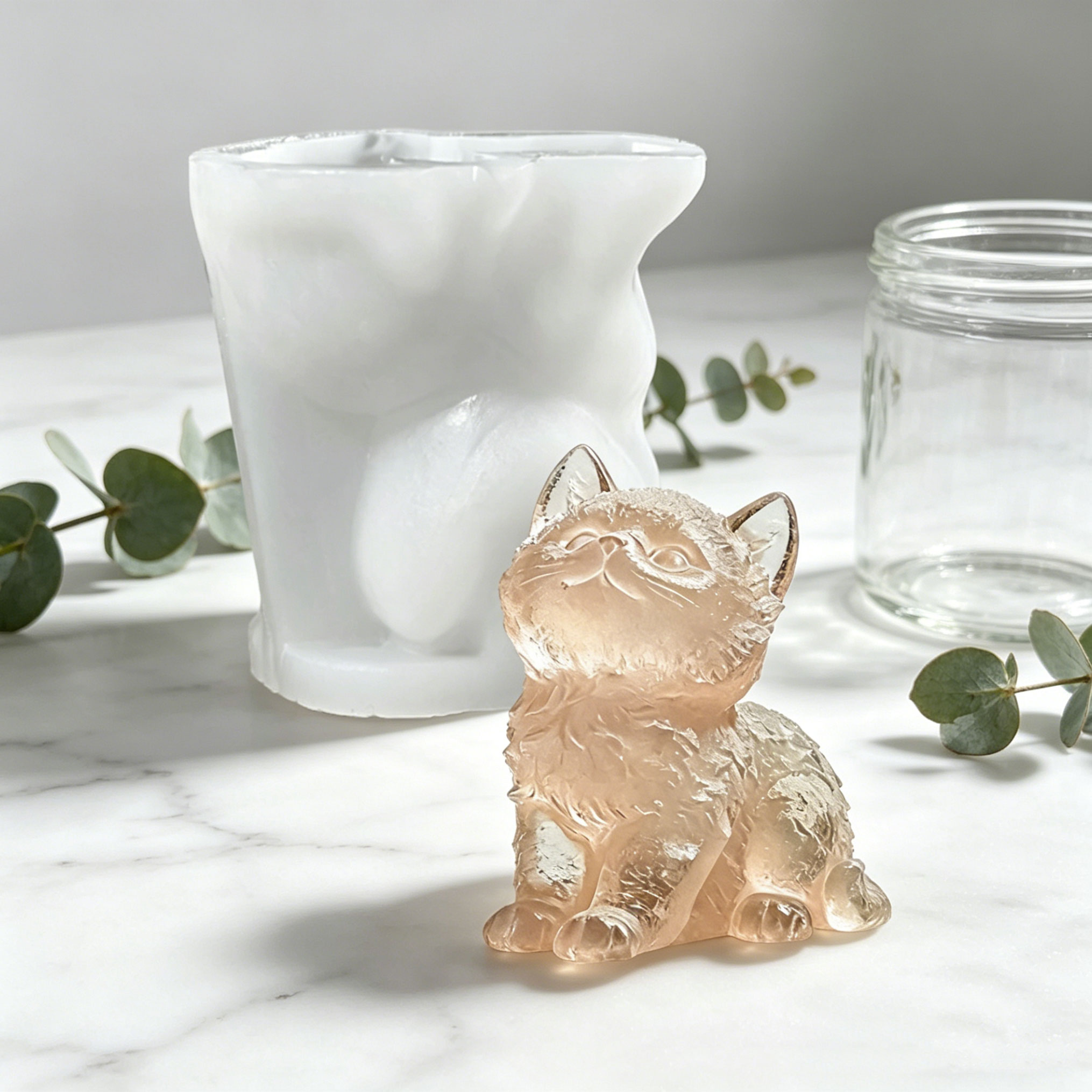 3D 동물 양초 실리콘 몰드 DIY 고양이 개 모양 아 - Art Craft Cat 리뷰 및 가격