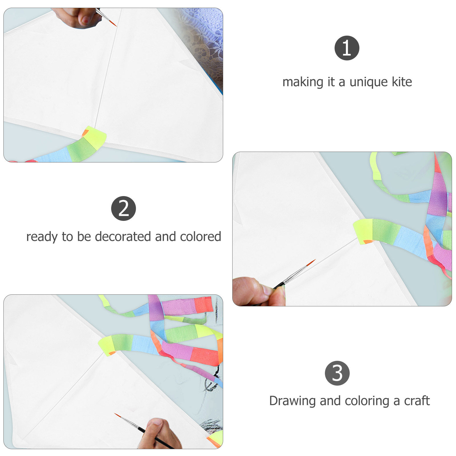 1세트 DIY 빈 연(카이트) 어린이 그림 그리기 휴대 - Art Craft Kite 리뷰 및 가격