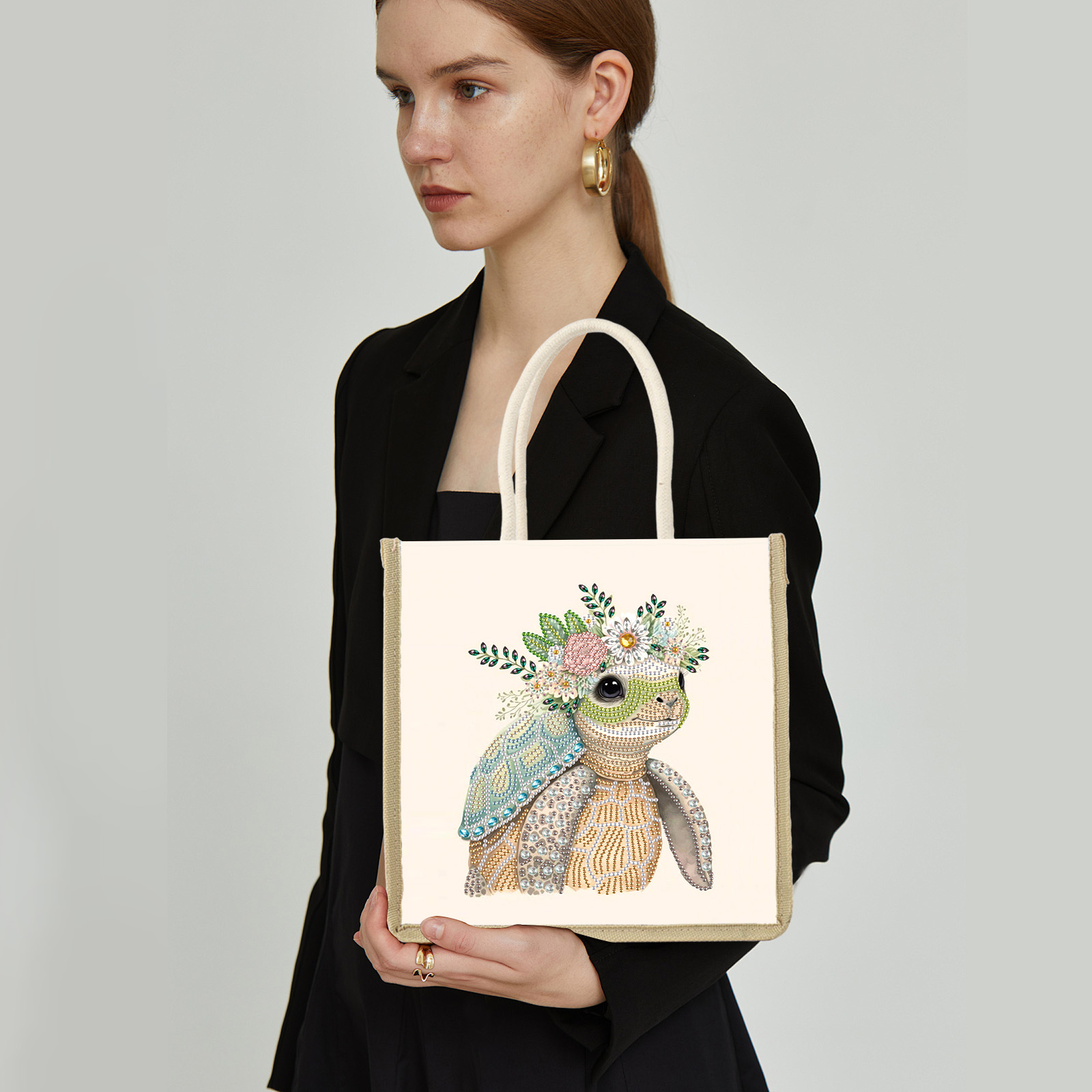 다이아몬드 아트 페인팅 핸드백 키트, 귀여운 거북이 D - Art Craft Shop 리뷰 및 가격