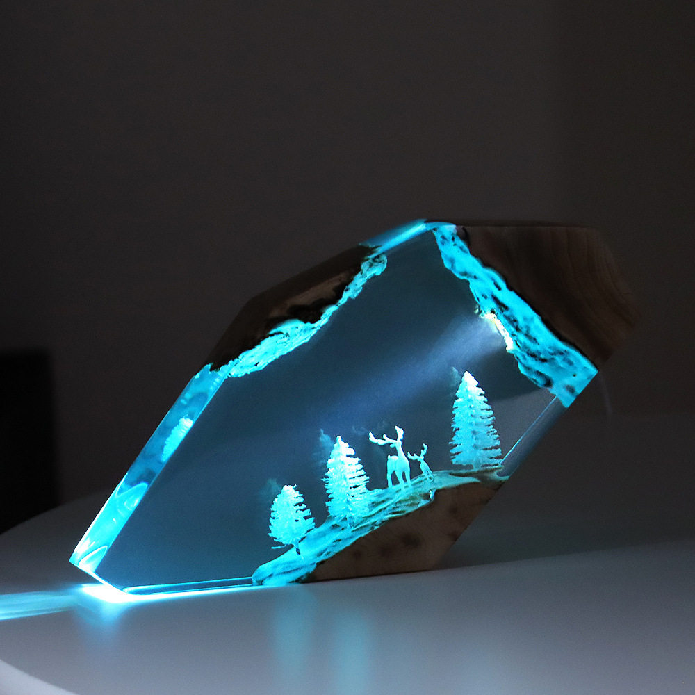 숲의 요정 사슴 데스크탑 아트 개인 맞춤형 발광 장식품 - Art Craft Wood 리뷰 및 가격