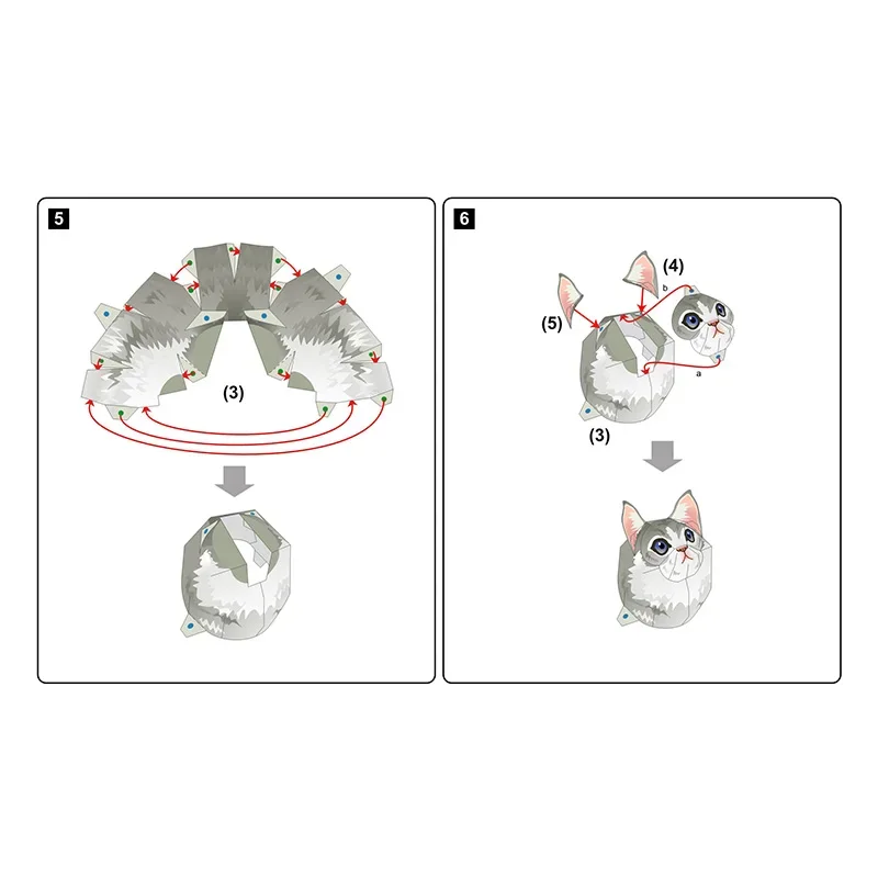 메인 쿤 고양이 접이식 종이접기 미니 귀여운 3D 종이 - Art Craft Cat 리뷰 및 가격