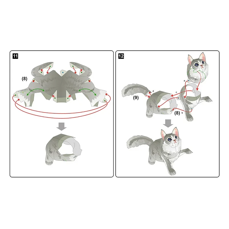 메인 쿤 고양이 접이식 종이접기 미니 귀여운 3D 종이 - Art Craft Cat 리뷰 및 가격