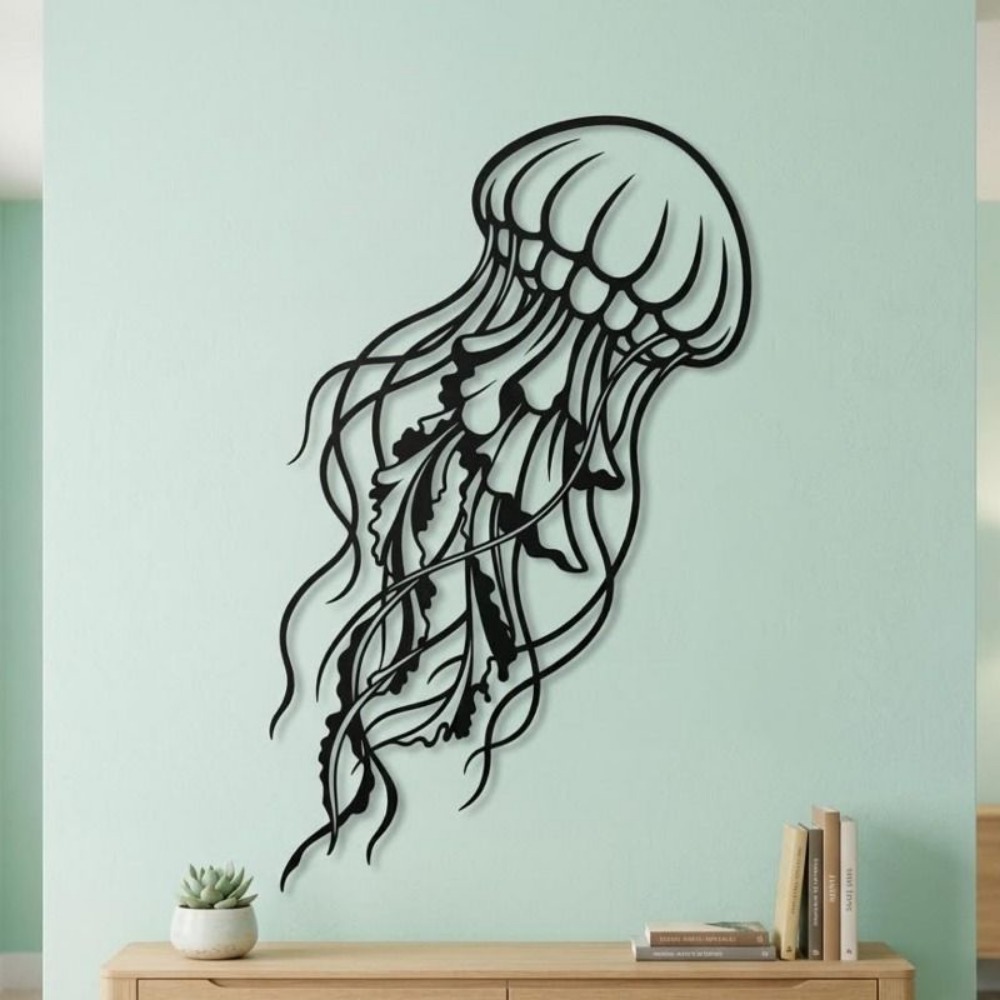 CIFBUY 금속 벽 예술 해파리 실루엣 철 공예 장식 - Art Craft Jellyfish 리뷰 및 가격