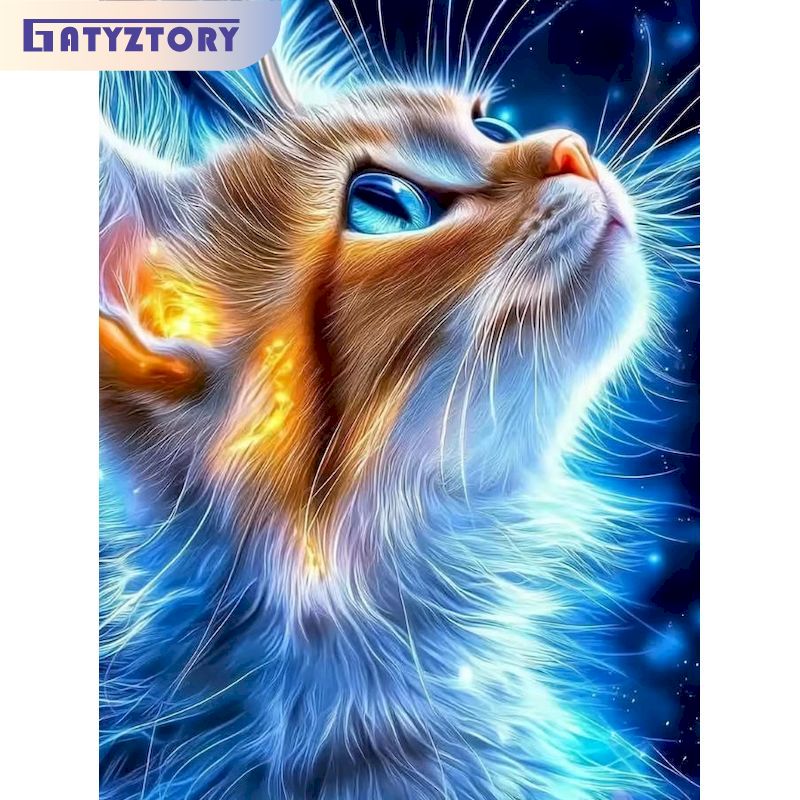 40x50cm 고양이 숫자 그림 그리기 세트, 숫자로  - Art Craft Cat 리뷰 및 가격